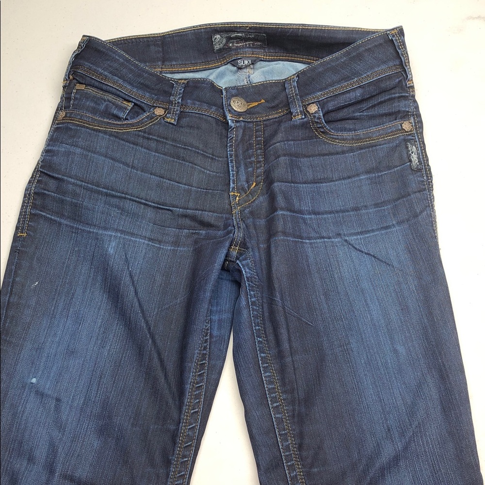 Silver Jeans Women's Dark Blue Straight Leg Jeans